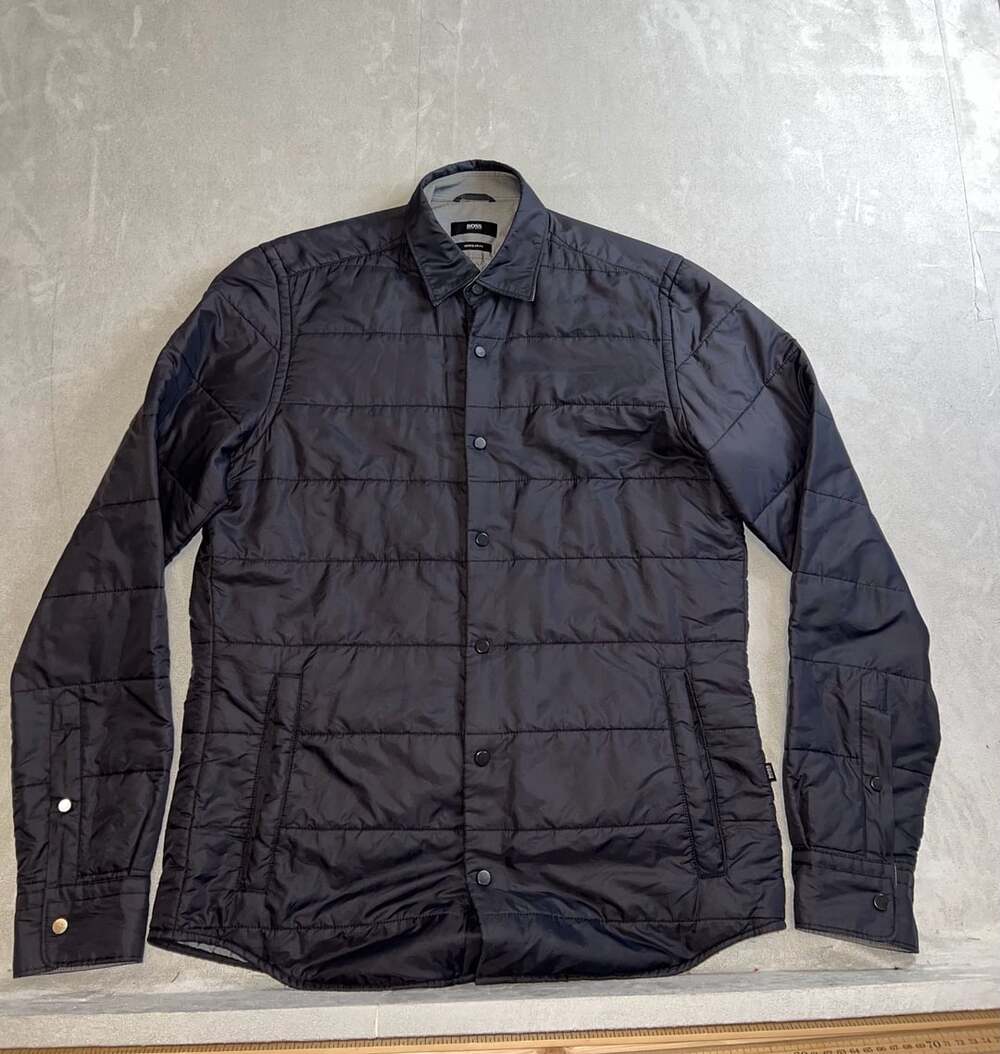 BOSS Quilted Shirt Jacket Black Regular Fit M